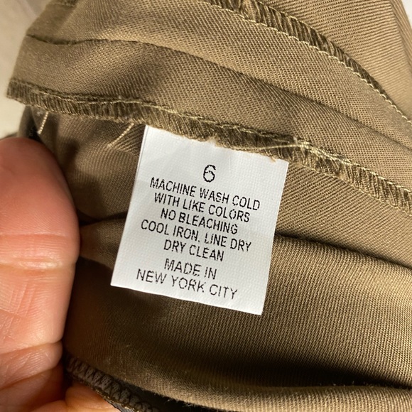 PEACE OF CLOTH Straight Leg Tan Full Length Pant Made in USA 6 - Picture 10 of 11